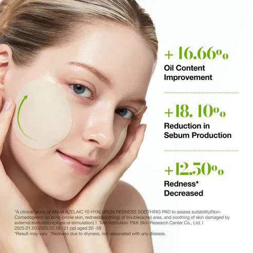 Anua Azelaic Acid 10% Hyaluron Redness Soothing Pad