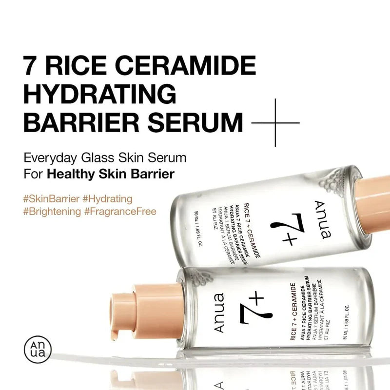 Anua 7 Rice Ceramide Hydrating Barrier Serum — Deep Moisture & Skin Repair 50ml