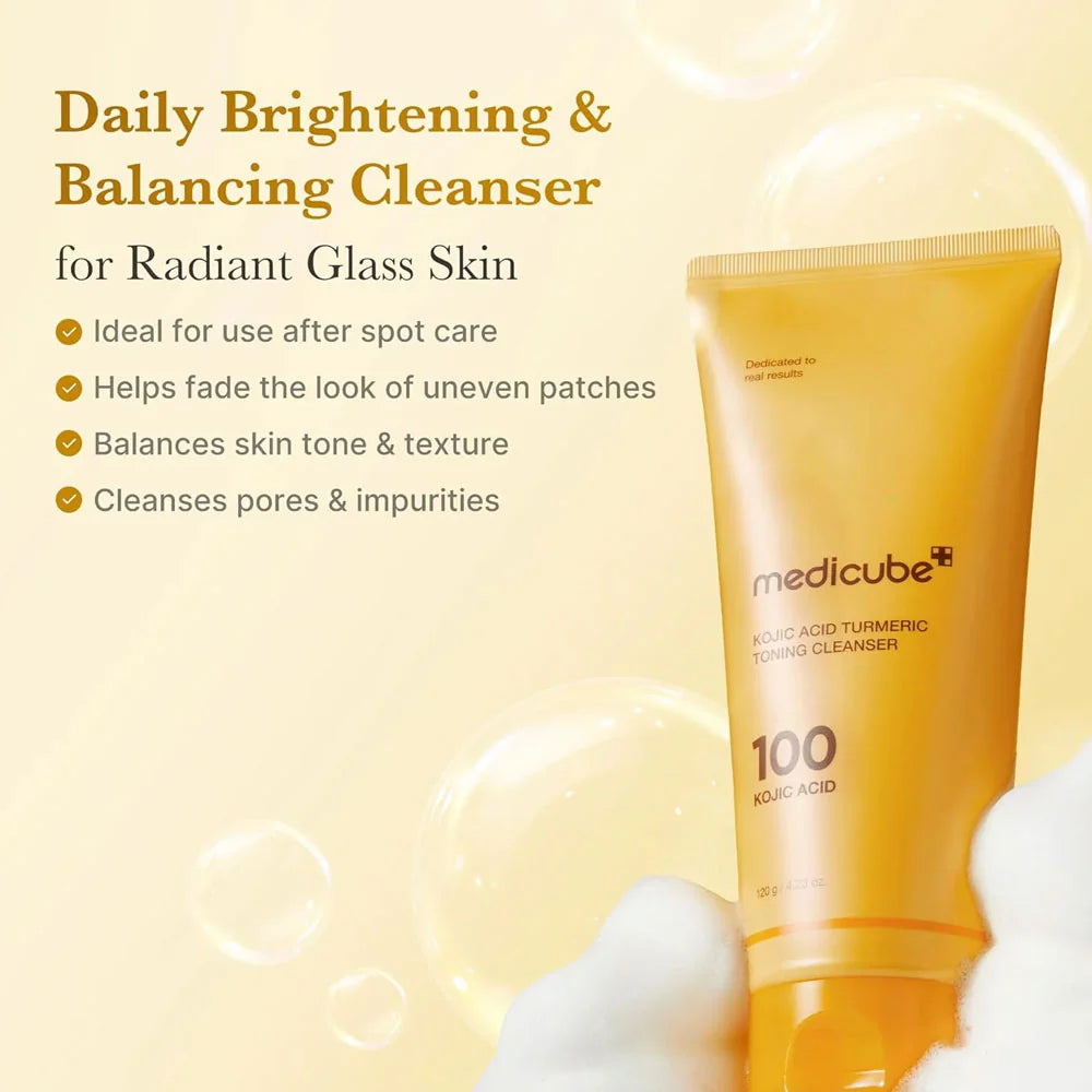 Medicube Kojic Acid Turmeric Toning Cleanser – Brighten & Even Your Complexion