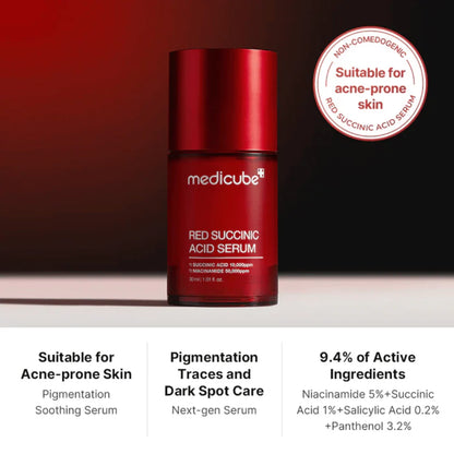 Medicube Red Succinic Acid Serum – Powerful Acne & Pore Solution