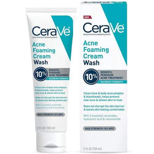 CeraVe Acne Foaming Cream Wash Benzoyl Peroxide