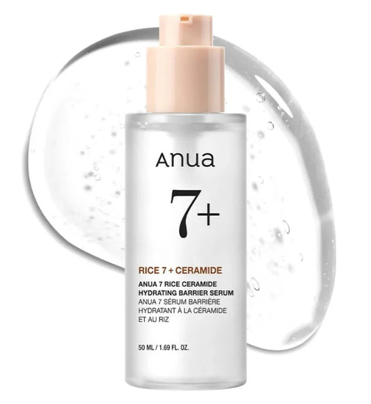 Anua 7 Rice Ceramide Hydrating Barrier Serum — Deep Moisture & Skin Repair 50ml