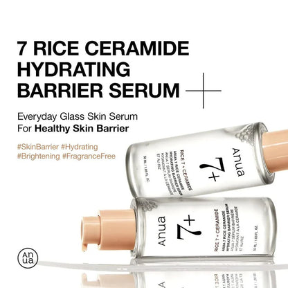 Anua 7 Rice Ceramide Hydrating Barrier Serum — Deep Moisture & Skin Repair 50ml