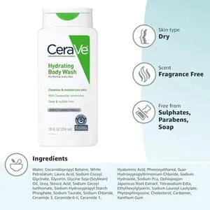 CeraVe Hydrating Body Wash for Normal to Dry Skin
