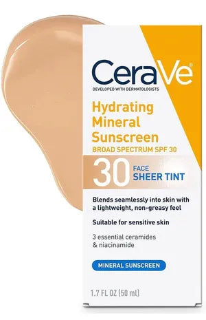 CeraVe Tinted Mineral Sunscreen SPF 30