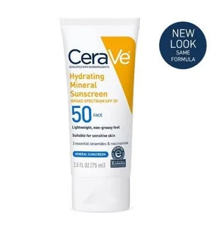 CeraVe Mineral Sunscreen SPF 50 Face