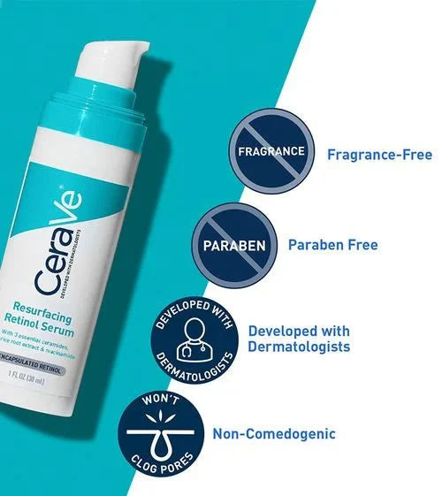 CeraVe Resurfacing Retinol Serum - Post-Acne Marks & Pores Treatment